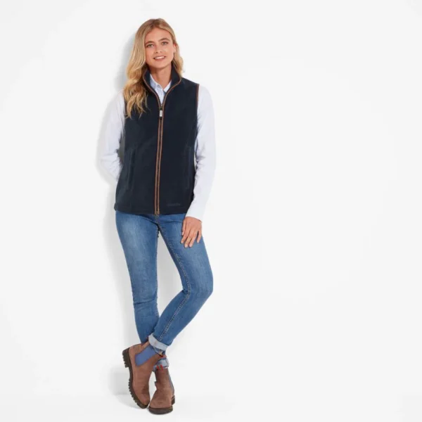 Schoffel Ladies Lyndon Fleece Gilet - Petrol Blue - Image 3