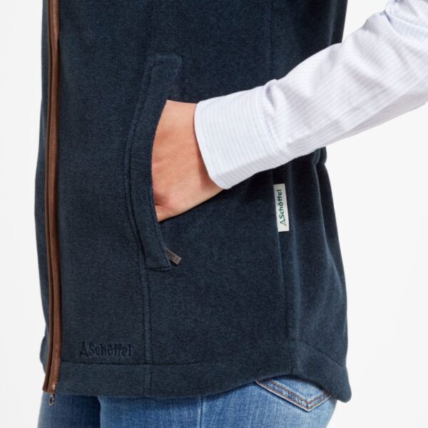 Schoffel Ladies Lyndon Fleece Gilet - Petrol Blue - Image 4