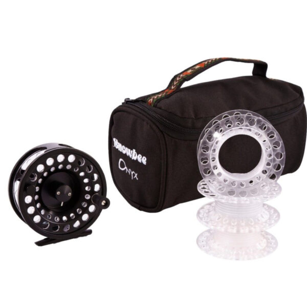 Snowbee Onyx Cassette Fly Reel #7/9 Black with Bag & 3 Spools