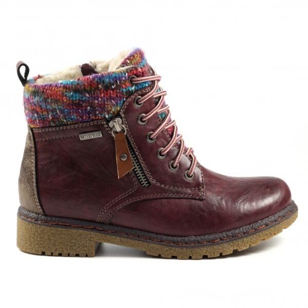 Jalapeno Burgundy Waterproof Ankle Boot