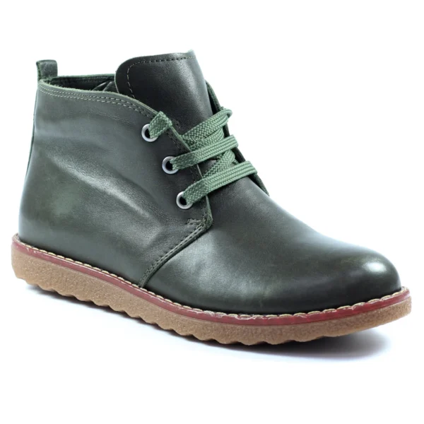 Lunar Claire Mid Leather Ankle Boot - Green