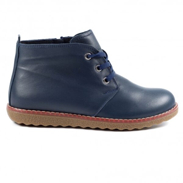 Lunar Claire Leather Ankle Boot - Navy