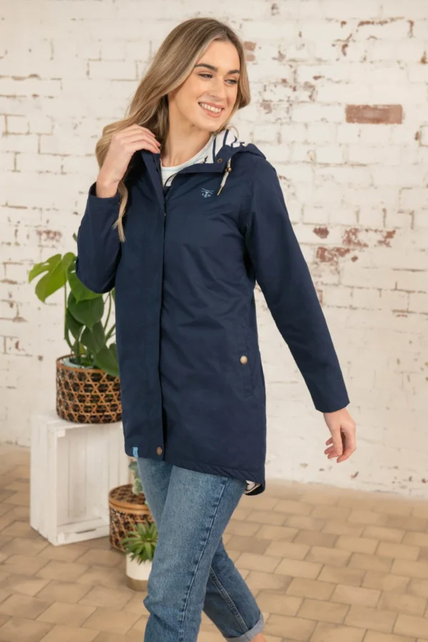 Lighthouse Long Beachcomber Jacket - Navy