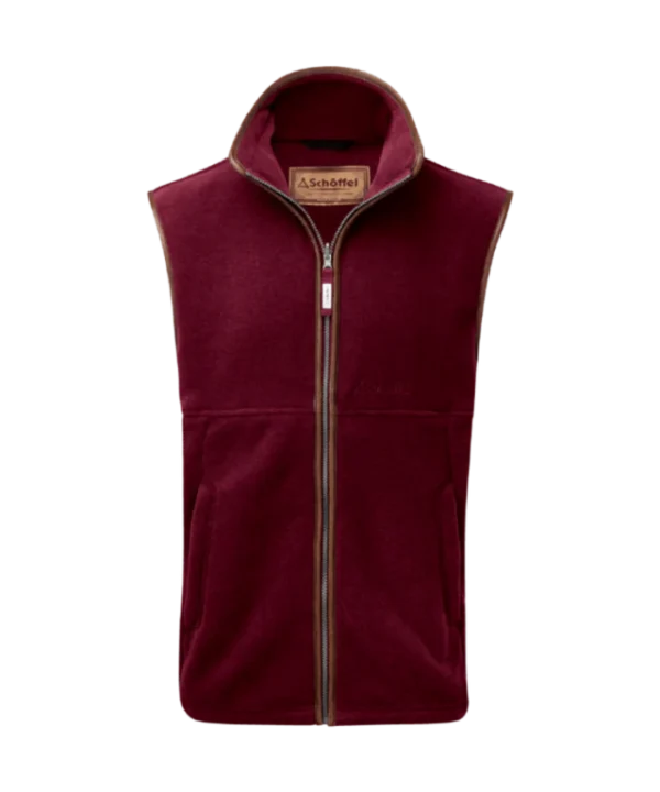 Schoffel Oakham Fleece Gilet - Claret