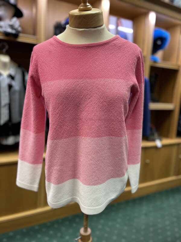 Claudia C Pink Stripe Jumper