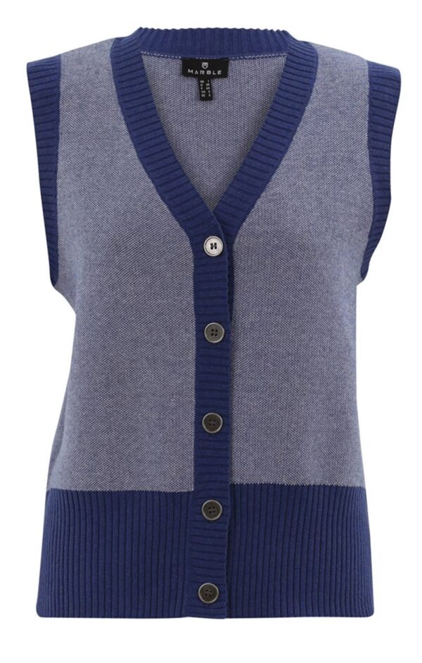 Ladies Marble Two Tone Waistcoat