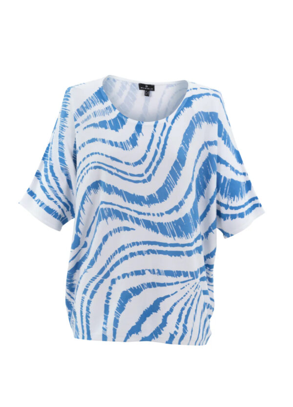 Marble  Blue Wave Print Sweater - Image 2