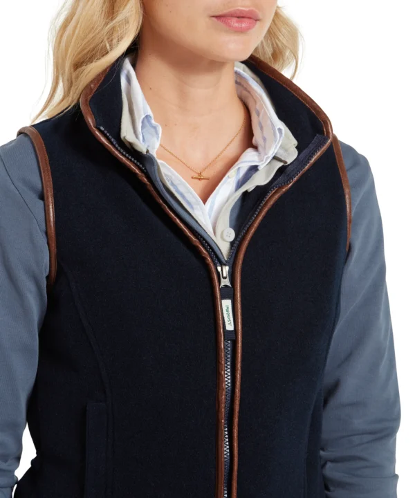 Schoffel Ladies Lyndon Fleece Gilet - Navy - Image 7