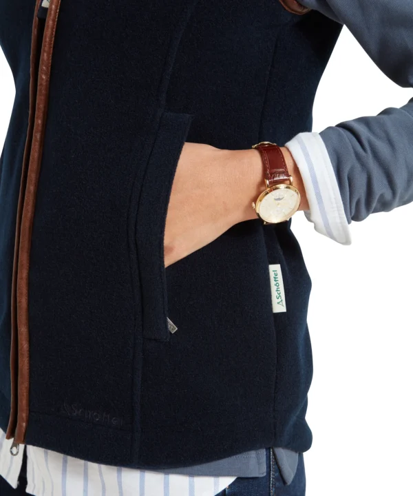 Schoffel Ladies Lyndon Fleece Gilet - Navy - Image 8