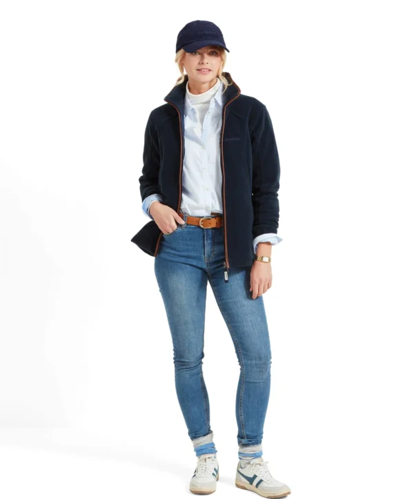 Schoffel ladies Burley Fleece Jacket - Navy - Image 3