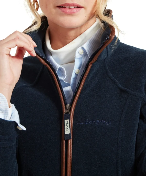 Schoffel ladies Burley Fleece Jacket - Navy - Image 6