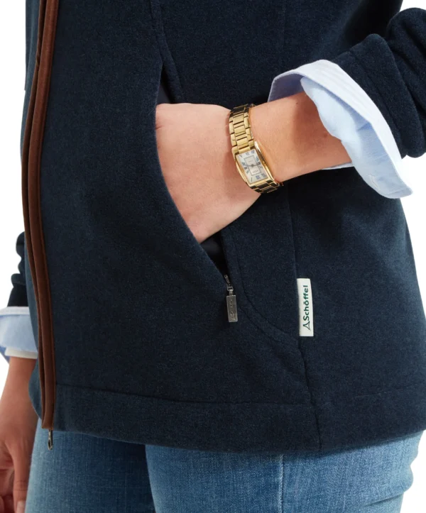 Schoffel ladies Burley Fleece Jacket - Navy - Image 7