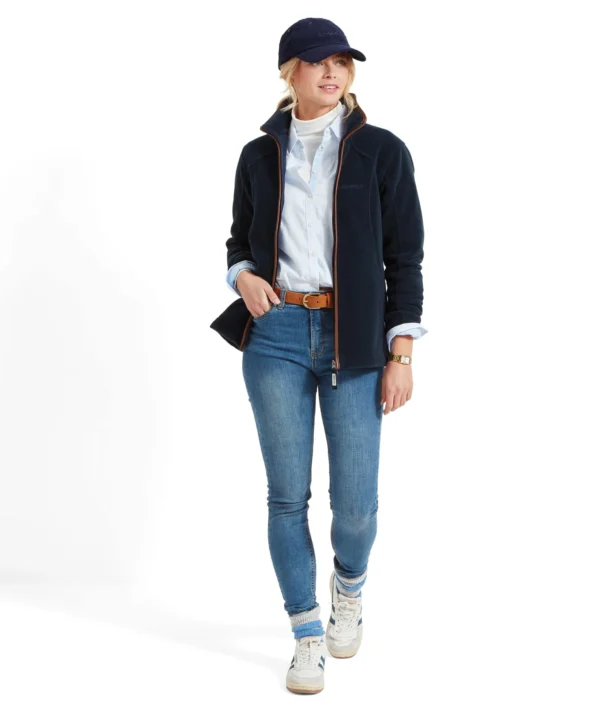 Schoffel ladies Burley Fleece Jacket - Navy - Image 8