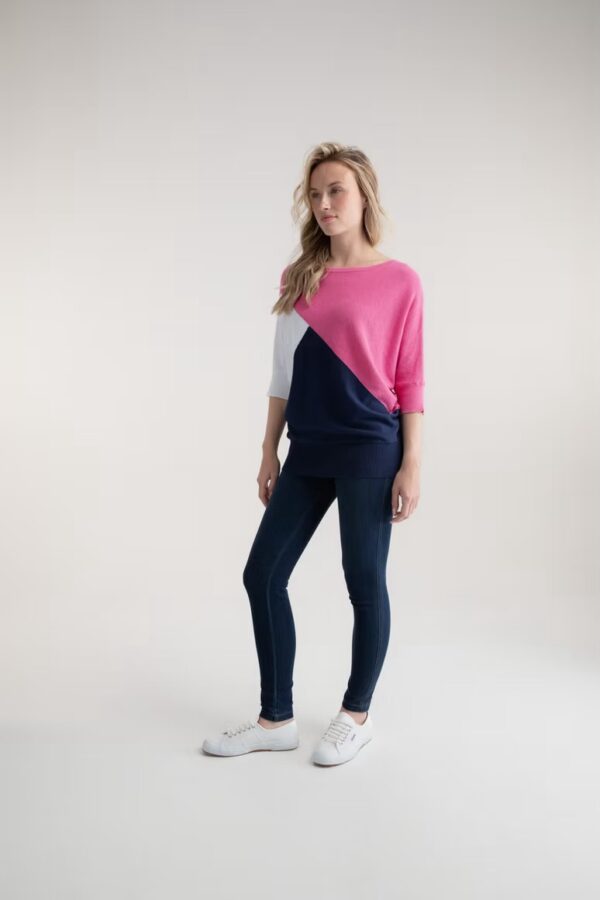 Marble Pink/Navy Sweater