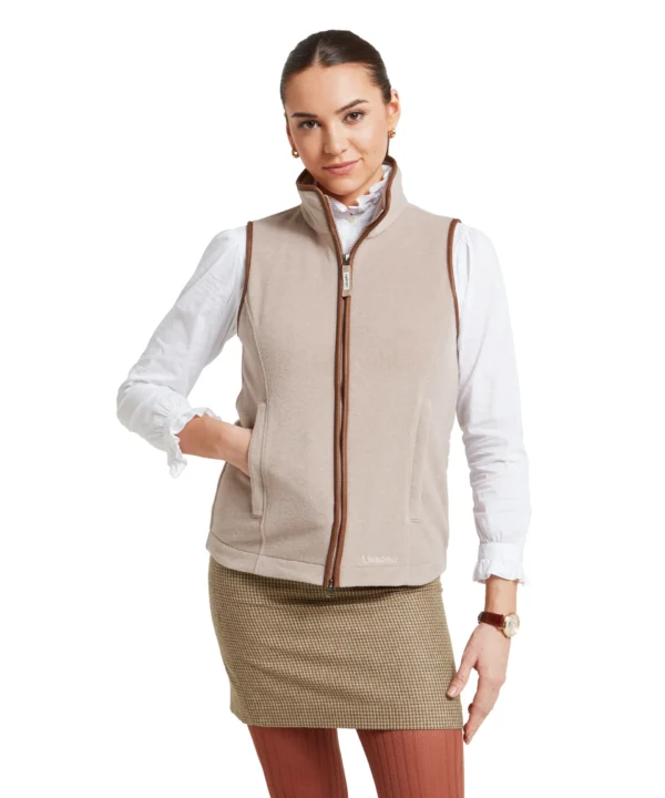 Schoffel Lyndon Fleece Gilet - Mushroom - Image 7