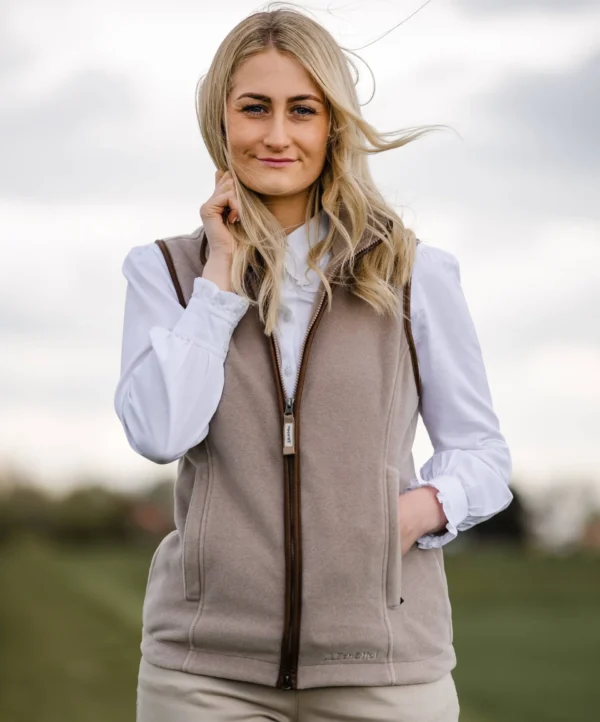 Schoffel Lyndon Fleece Gilet - Mushroom - Image 6