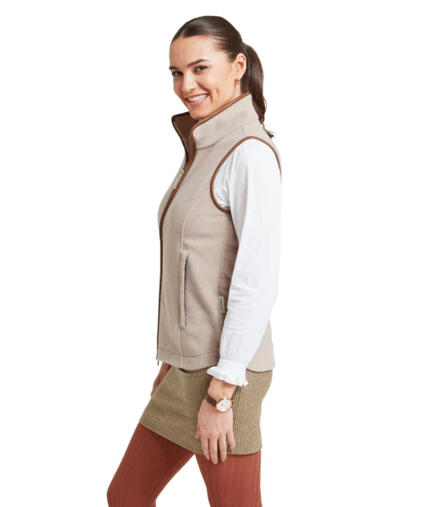 Schoffel Lyndon Fleece Gilet - Mushroom - Image 4