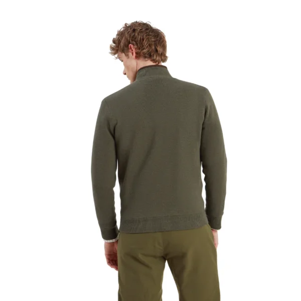 Schoffel Angus Aerobloc 1/4 Zip Windproof Mens Jumper - Woodland - Image 4