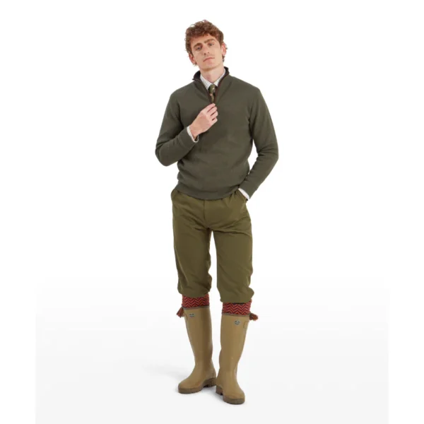 Schoffel Angus Aerobloc 1/4 Zip Windproof Mens Jumper - Woodland - Image 5