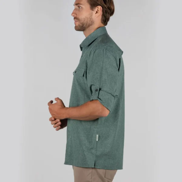 Schoffel UV Protective Findhorn Technical Fishing Shirt - Dark Olive - Image 2