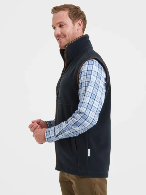 Schoffel Oakham Fleece Gilet Navy - Image 2