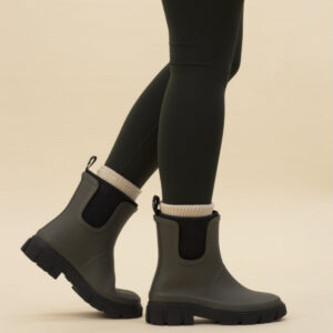LAZY DOGZ Ladies Lake Ankle Wellington: Olive