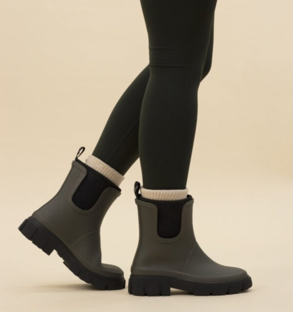 LAZY DOGZ Ladies Lake Ankle Wellington: Olive