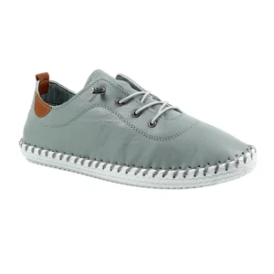 Lunar St Ives Leather Plimsolls