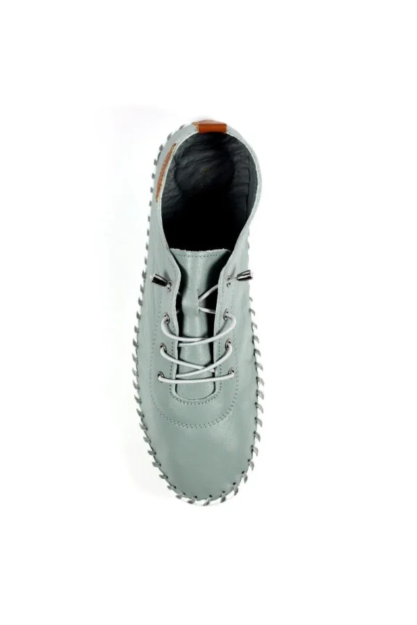 Lunar St Ives Leather Plimsolls - Image 3
