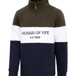 Hoggs of Fife Dumfries 1888 Junior 1/4 Zip Sweatshirt - Forest