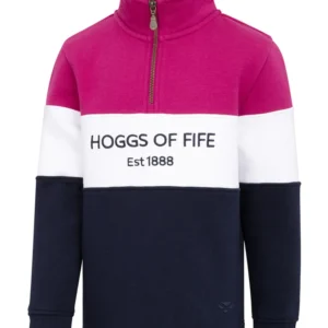 Hoggs of Fife Junior Dumfries 1888 Quarter Zip Top - Berry
