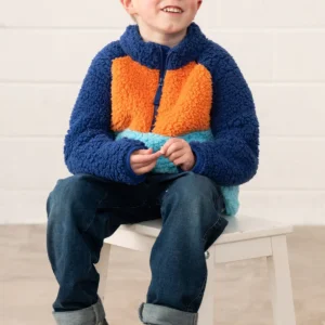 Lighthouse Caden Fleece - Navy Blue Orange