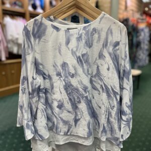 Claudia C Blue/ White Tunic Top