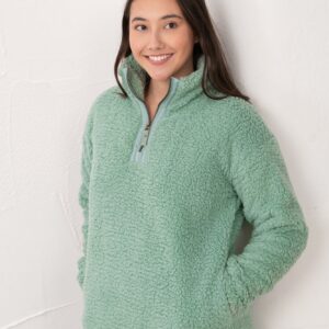 Lighthouse Bay Sherpa Fleece - Basil