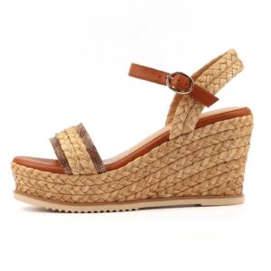 Lunar Domino wedge sandal in camel