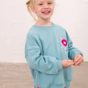 Lighthouse Flora Sweatshirt - Pastel Teal