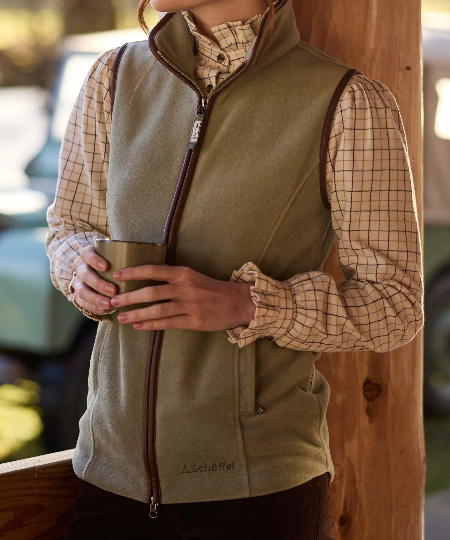 Lyndon Fleece Gilet Sage Green